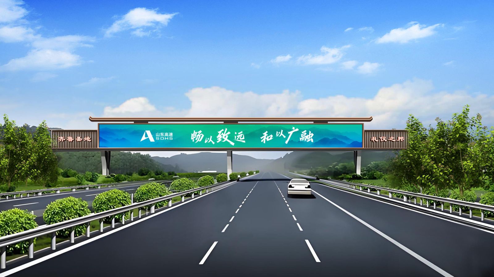 高速跨桥媒体实景